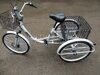 Трехколесный велосипед для взрослых складной Трицикл Трайк Doonkan Trike 24 дюймов колеса серебристый